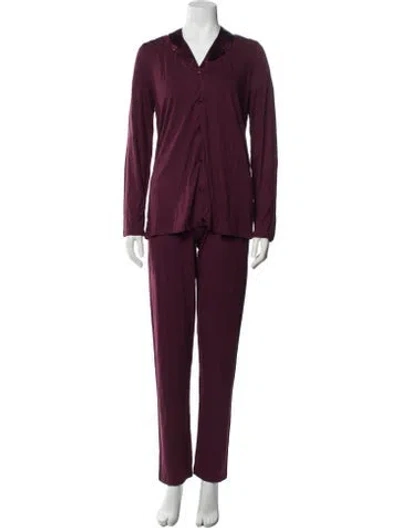 Pre-owned Frette Pant Set W/ Tags In Burgundy