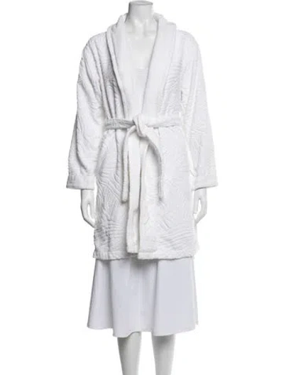 Pre-owned Frette Patterned Robe In White