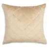 Frette Quilted Velvet Decorative Cushion, 20 X 20 - Exclusive In Natural
