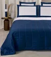 Frette Rectangular Light Bold Quilt In Blue