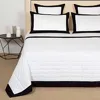 Frette Rectangular Quilt, King In Milk/black