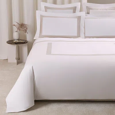 Frette Sateen Breeze Border Duvet Cover, King In Neutral