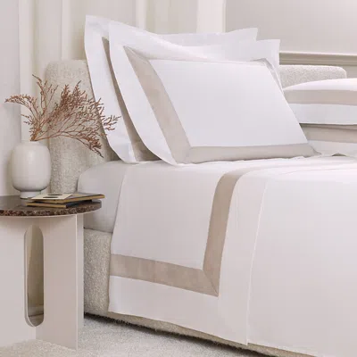 Frette Sateen Breeze Border Sheet Set, Queen In Neutral