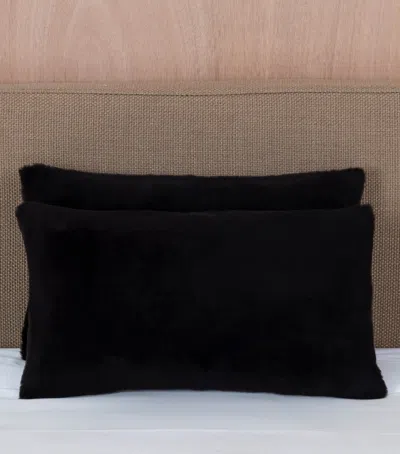 Frette Shearling Cushion Cover In Brown
