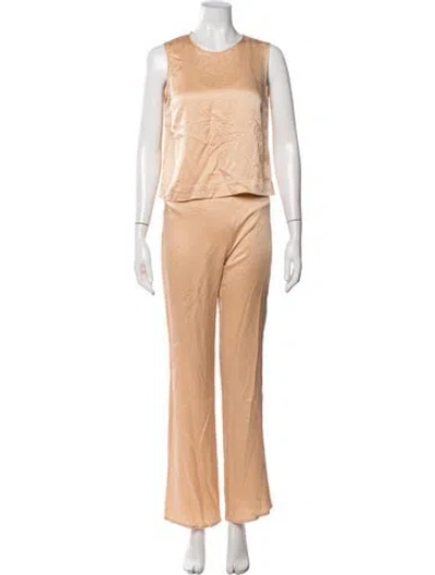 Pre-owned Frette Silk Pant Set In Neutrals