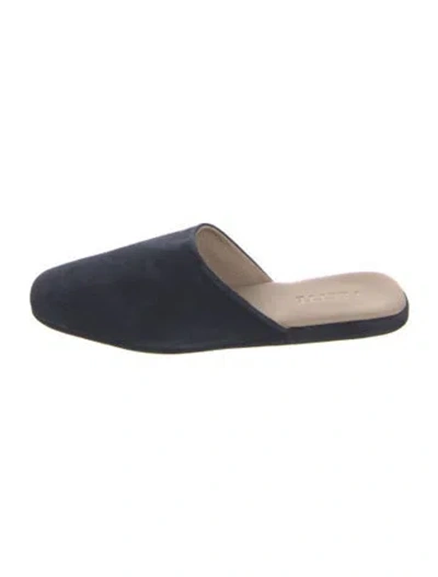 Pre-owned Frette Suede Mules In Blue