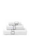 Frette Terry Bicolor Embroidery Set In White