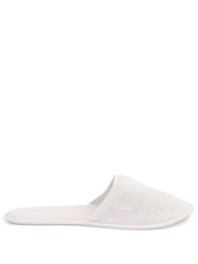 Frette Towelling-finish Slippers In White