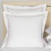 Frette Triplo Popeline Euro Sham In White/savage Beige
