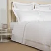 Frette Triplo Popeline Sheet Set, Cal King In White/savage Beige