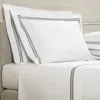 Frette Triplo Poplin Bedset, King In White/slate Gray