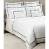 Frette Triplo Poplin Euro Sham In White/slate Gray