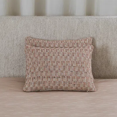 Frette Tweed Decorative Boudoir Pillow Cover In Brown