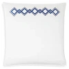 Frette Twist Embroidery Euro Sham In Navy/nautical Blue