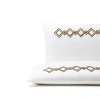 Frette Twist Embroidery Standard Sham In White