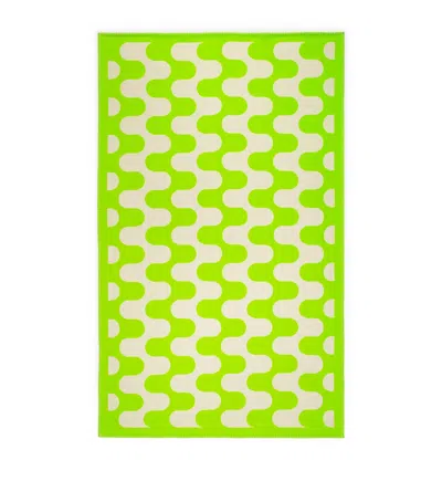 Frette Wool Modernism Throw In Green
