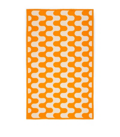 Frette Wool Modernism Throw In Orange