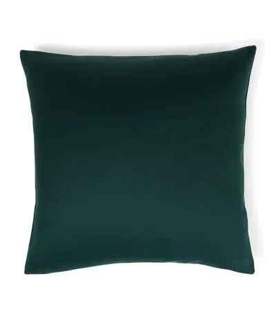 Frette Woolen Sateen Cushion Cover In Green