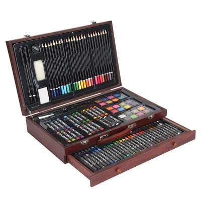 Frey 140pcs Art Supplies With Colored Pencils Oil Pastels Crayons, Watercolor Cakes Brushes Sharpener Era