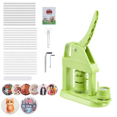Frey Button Maker Machine, 1.26 In, Plastic Pin Maker With 500pcs Button Parts, Mr. Panda Magic Book, Cir