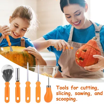 Frey Halloween 13pcs Pumpkin Carving Kit, All-in-one Jack-o-lantern Tool Set With Stainless Steel Blades 