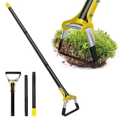 Frey Orchad 1.2m Adjustable Garden Hoe Handheld Stirrup Hula Hoe Scuffle Loop Hoe Gardening Weeder Cultivator We In Black
