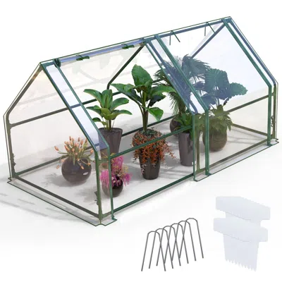 Frey Orchad Portable Mini Greenhouse With Roll-up Zipper Doors Waterproof Uv-resistant Pvc Cover Hot House For I In Multi