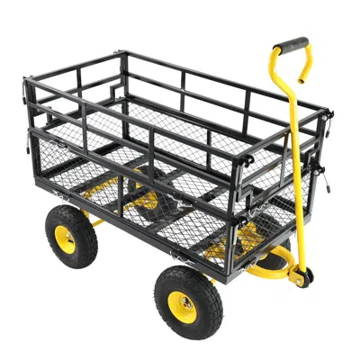 Frey Orchad Wagon Cart Garden Cart Trucks Make It Easier To Transport Firewood Yellow+black