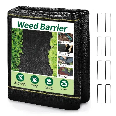 Frey Orchad Weed Barrier Landscape Fabric With U-shaped Securing Pegs, Heavy-duty Block Gardening Mat Weed Contr In Multi