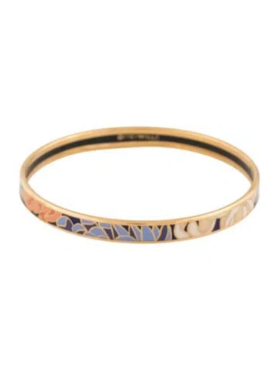 Pre-owned Frey Wille Bordered Ultra Hommage À Claude Monet Bangle Bracelet, 8.25" In Black/blue/green