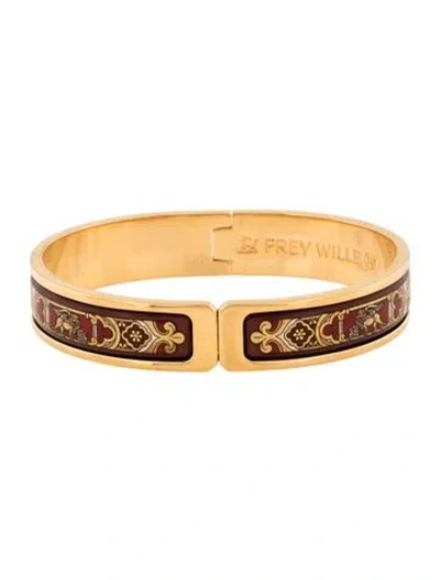 Pre-owned Frey Wille Enamel Ballerina Bracelet, 6.5" In Multicolor