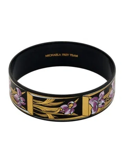 Pre-owned Frey Wille Enamel Bangle Bracelet, 7.5" In Multi