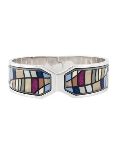 Pre-owned Frey Wille Enamel Hinge Bracelet, 6.75" In Multicolor