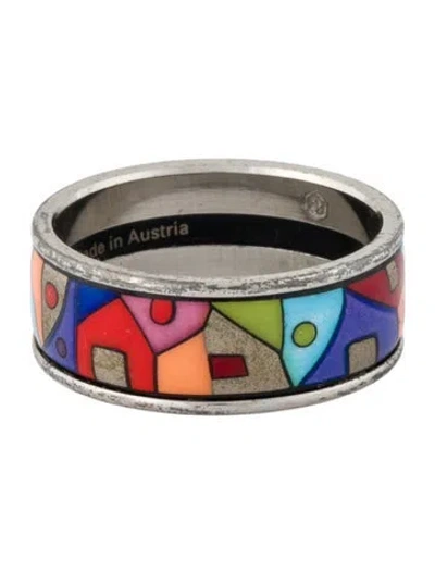 Pre-owned Frey Wille Enamel Hommage À Hundertwasser Ring In Multi