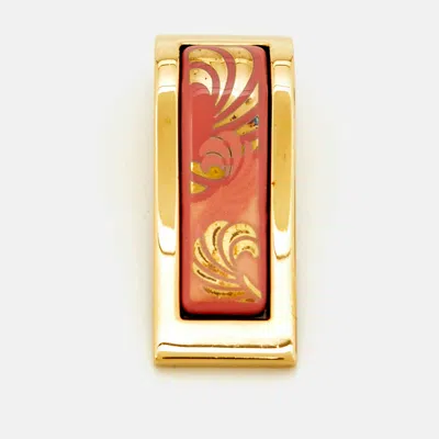 Pre-owned Frey Wille Fire Enamel Gold Tone Pendant