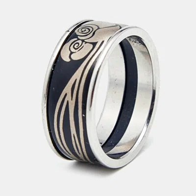 Pre-owned Frey Wille Fire Enamel Silver Tone Ring Size 53