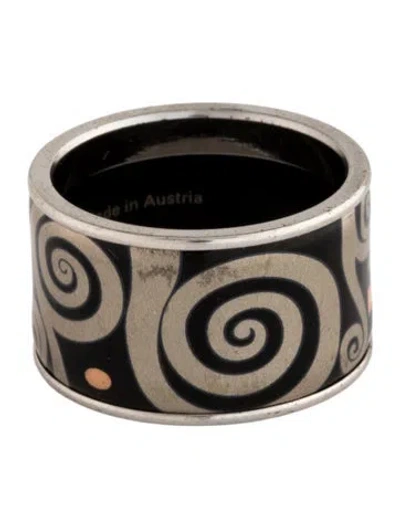 Pre-owned Frey Wille Hommage À Gustav Klimt Band Ring In Black/brown/neutrals
