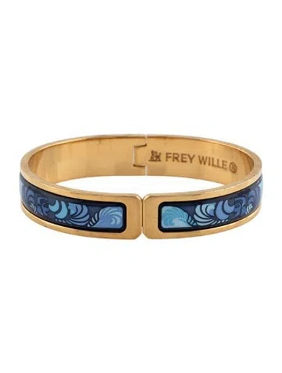 Pre-owned Frey Wille Magic Sphinx Ballerina Hinged Bangle, 7" In Multicolor