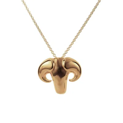 Freya & Thor Of Sweden Men's Capra Necklace - Vermeil Gold Mid