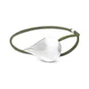 Freya & Thor Of Sweden Women's Green / Silver Tear Bracelet - Silver & Olive Green In Multi