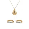 Freya & Thor Of Sweden Women's Tears Of Freya – Necklace & Earrings Gold Mid In Gold