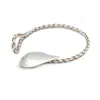 Freya & Thor Of Sweden Women's White / Brown / Silver Tear Of Freya Bracelet - Silver & Brown-white Leather