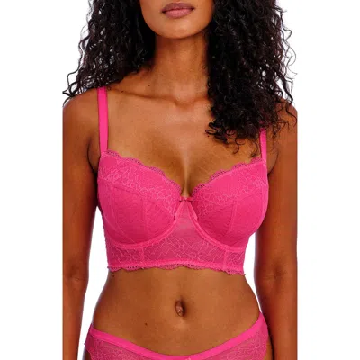 Freya Fancies Full Figure Longline Underwire Bra In Pink