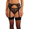 Freya Fascinate Garter Belt In Black
