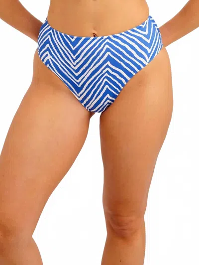 Freya Fiji Falls High Waist Bikini Bottoms In Ocean In Blue