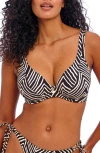 Freya Fiji High Apex Bikini Top In Black