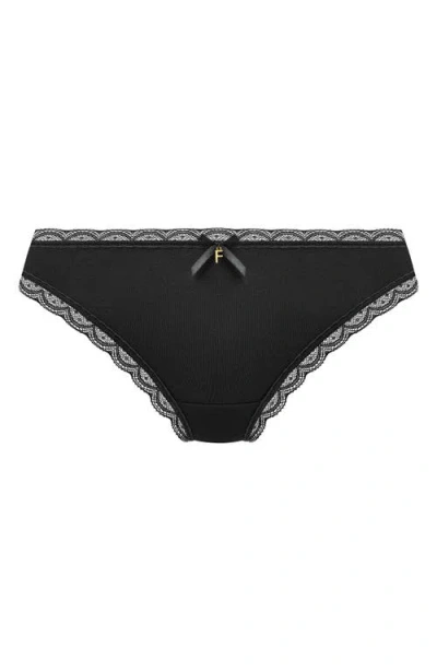 Freya Flirt Lace Trim Briefs In Black