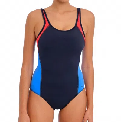 FREYA FREESTYLE UNDERWIRE MOULDED SPORTS SWIMSUIT IN ASTRAL NAVY