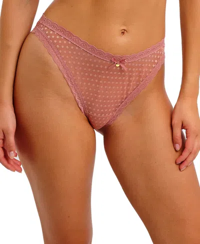 Freya High-leg Sheer Mesh Lace Spot-light Brief In Pink