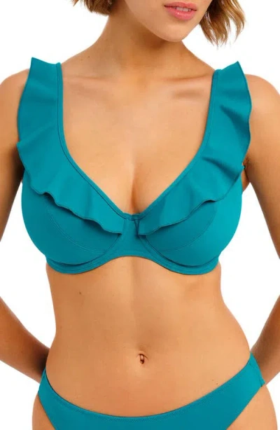 Freya Jewel Cove Underwire Bikini Top In Blue
